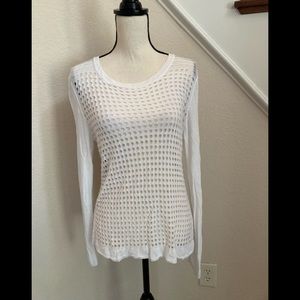 White open weave top by Kensie size large